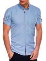 Overhemd - Heren - korte mouw - K489 - Blauw - thumbnail