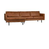 WOOOD Rodeo bank chaise longue links eco-leer Cognac - thumbnail
