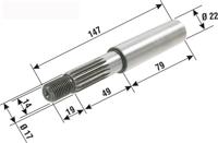 RMS Aandrijfas rear wheel drive shaft minarelli engine - thumbnail