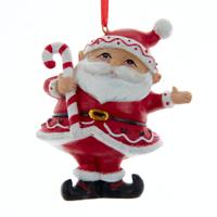 Ornament plastic kerstman zuurstok l8cm Kurt S. Adler - Kurt s adler - thumbnail