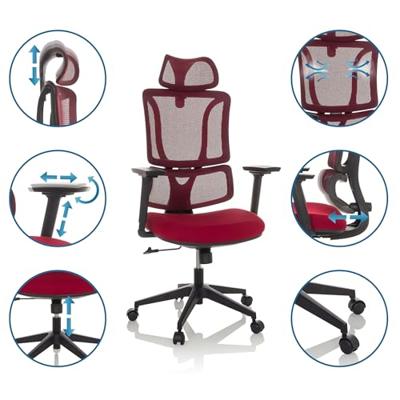 MyBuero Bureaustoel Ergomy (Rood)