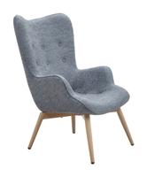 Artistiq Fauteuil 'Anderson' Houten poot, kleur Grijs - thumbnail