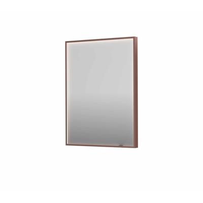 Spiegel INK SP19 60x4x80 cm incl. direct LED-Verlichting Rondom en Spiegelverwarming Geborsteld Koper