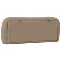 Hoofdbordkussen 100 cm kunstleer cappuccinokleurig - thumbnail