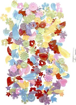 Creativ Company Pailletten, afm 8-50 mm, sterke kleuren, 35 gr/ 1 doos