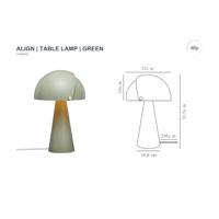 Tafellamp groen &apos;Align&apos; E27 fitting verstelbaar DFTP 33 cm - thumbnail
