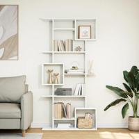 Boekenkast 92x29x188 cm bewerkt hout wit - thumbnail