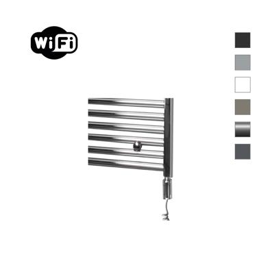 Elektrische Radiator Sanicare HWV Met Wifi 172x60 cm Chroom 822W Met Thermostaat Chroom Rechtsonder