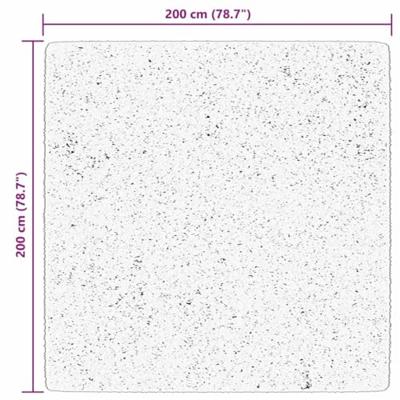 Vloerkleed shaggy hoogpolig modern 200x200 cm blauw - thumbnail