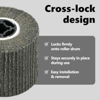 VidaXL Schuurrollen 3 pcs zwart 12 x 12 x 10 cm synthetische vezel - thumbnail