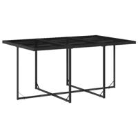 11-delige Tuinset met kussens poly rattan zwart - thumbnail