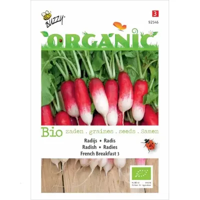 Zaden Organic Radijs French Breakfast 3 (BIO) Buzzy - Buzzy