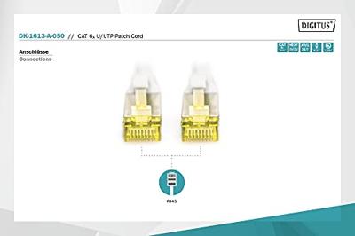 Digitus DK-1613-A-050 RJ45 Netwerkkabel, patchkabel CAT 6A U/UTP 5.00 m Grijs Halogeenvrij, Verdraaide paren 1 stuk(s)
