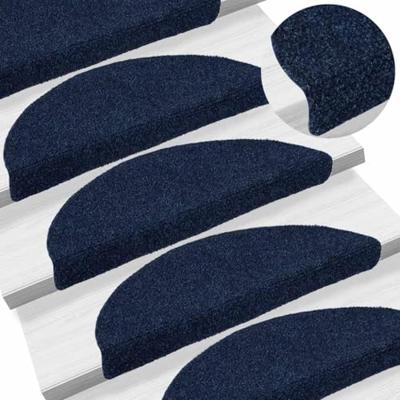 VidaXL Trapmatten zelfklevend 15 stuks 56x17x3 cm marineblauw halfrond VidaXL Trapmatten zelfklevend 15 stuks 56x17x3 cm marineblauw halfrond