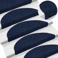Trapmatten zelfklevend 15 st 56x17x3 cm naaldvilt marineblauw - thumbnail