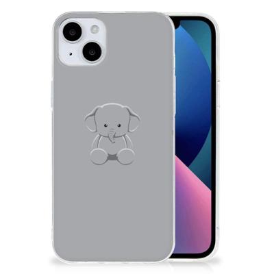 iPhone 15 Plus Telefoonhoesje met Naam Grijs Baby Olifant iPhone 15 Plus Telefoonhoesje met Naam Grijs Baby Olifant
