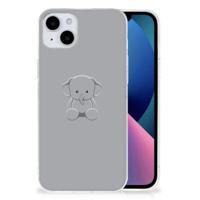 iPhone 15 Plus Telefoonhoesje met Naam Grijs Baby Olifant - thumbnail