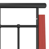 Bedframe metaal en massief eikenhout 90x200 cm - thumbnail