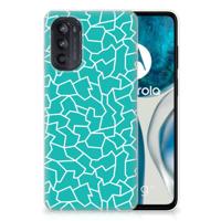 Motorola Moto G52/G82 | Hoesje maken | Cracks Blue - thumbnail