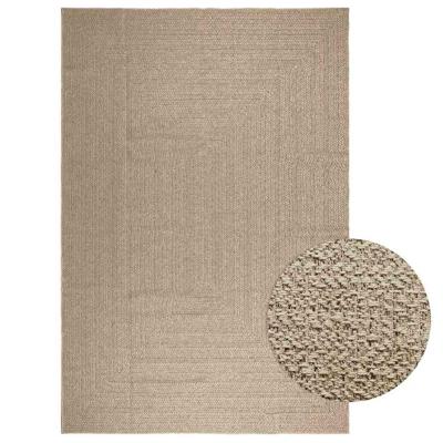 VidaXL Vloerkleed zizur beige binnen en buiten 240x340 cm jute look
