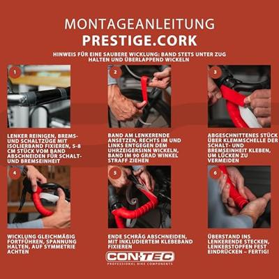 CONTEC stuurlint "prestige.cork ct bar tape prestige.cork 200mm blue