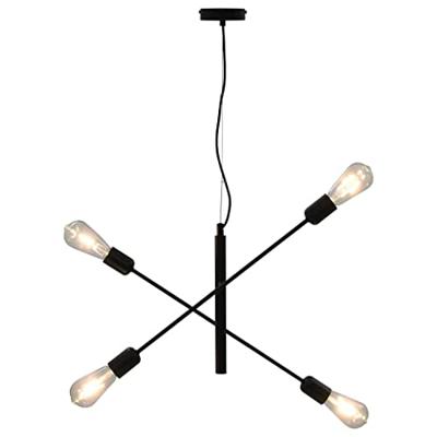 VidaXL Plafondlamp met filament peren 2 w e27 zwart