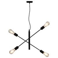 Plafondlamp met filament peren 2 W E27 zwart - thumbnail