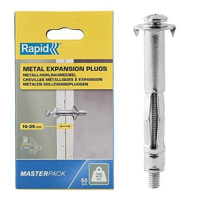 RAPID - Metalen expansieankers voor gipsplaat 16-26 mm | Verpakking van 50 | Maximale belasting 25 kg | - (5001561)