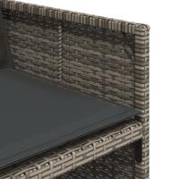 9-delige Tuinset met kussens poly rattan grijs - thumbnail