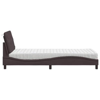 Bed met matras stof donkerbruin 90x200 cm Bed met matras stof donkerbruin 90x200 cm