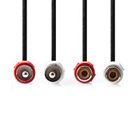 Stereo-Audiokabel | 2x RCA Male - 2x RCA Female | 5,0 m | Zwart - thumbnail