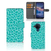 Nokia 5.4 Hoesje Cracks Blue - thumbnail