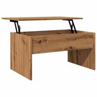 Salontafel 80x50,5x41,5 cm bewerkt hout artisanaal eikenkleurig - thumbnail
