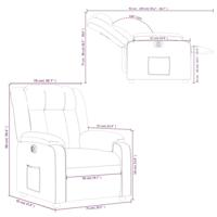 Fauteuil elektrisch verstelbaar stof lichtgrijs - thumbnail