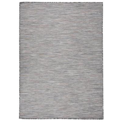 Buitenkleed platgeweven 200x280 cm bruin en zwart
