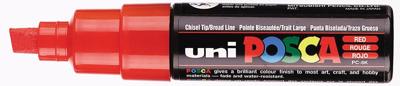 Paintmarker uni posca pc8k b schuin rood Paintmarker uni posca pc8k b schuin rood