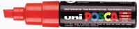 Paintmarker uni posca pc8k b schuin rood - thumbnail
