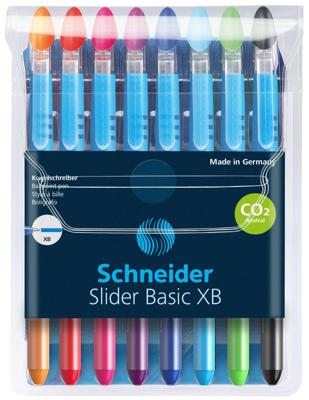 Rollerpen slider basic colours xb 8st assorti | 10 stuks
