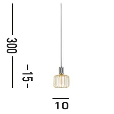 Searchlight 1-lichts hanglampSuspension messing - 77651AB