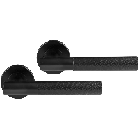 Differnz | Utrecht deurkruk | rond rozet | zwart - thumbnail