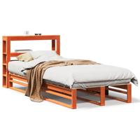 Bedframe zonder matras massief grenenhout wasbruin 120x190 cm - thumbnail