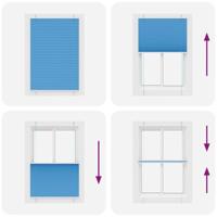 Pliss rolgordijn 90x150 cm stofbreedte 89,4 cm polyester blauw - thumbnail