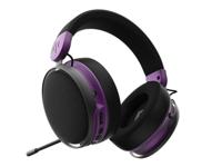 Dark Project ONE SONO Draadloze gamingheadset (zwart/violet) - over-ear hoofdtelefoon, 3,5 mm, 25 uur batterij, afneembare omnidirectionele microfoon, metalen frame (compatibel met pc, PlayStation, - thumbnail