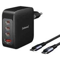 Intenso W140A3C + C520C black USB-oplader 140 W 3x USB-C, 1x USB-A QC 4+, USB PD 3.1, PPS Zwart Binnen GaN, USB Power Delivery (USB-PD) - thumbnail