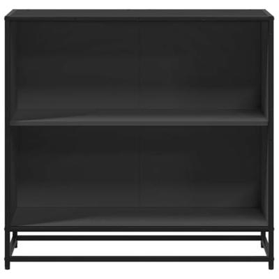 Boekenkast 80x35x76 cm bewerkt hout zwart Boekenkast 80x35x76 cm bewerkt hout zwart