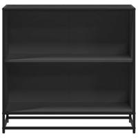 Boekenkast 80x35x76 cm bewerkt hout zwart - thumbnail
