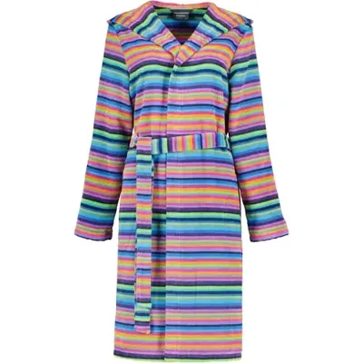 Cawö Cawo Dames Badjas met capuchon 1454 14 multicolor Maat 40