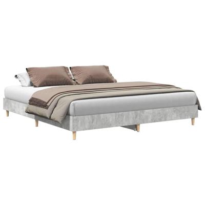 Bedframe zonder matras 200x200 cm spaanplaat betongrijs