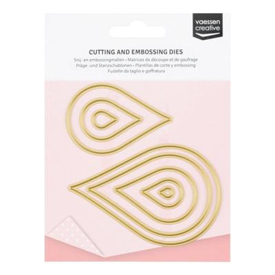 Vaessen Creative • snij- en embossingmallen druppel 8st.