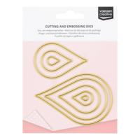 Vaessen Creative • snij- en embossingmallen druppel 8st. - thumbnail